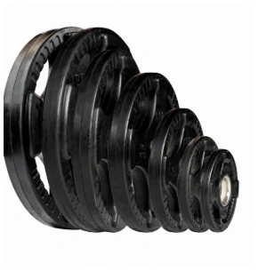 Body-Solid Tools Set black olympische 4 grip Rubberen disc