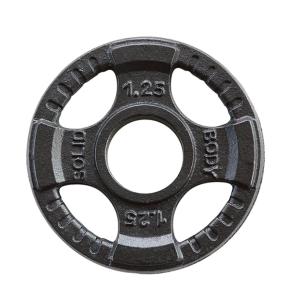 Body-Solid black olympische 4 grip ijzer disc