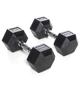 O'live Hex Rubber Dumbbell (Paar) (Gewicht: 2kg)