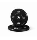 Disco Olímpico Bumper Negro ION fitness (Peso: 10kg)