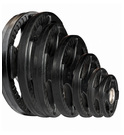 Body-Solid Tools Set black olympische 4 grip Rubberen disc
